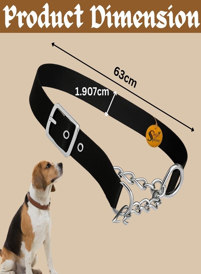 سايج سكوير طوق سلسلة خانق للكلاب من سيج سكوير - طوق معدني منزلق لتدريب الكلاب والتحكم في المقود وتصحيح السلوك | سلسلة فولاذية انزلاقية سلسة للمشي والطاعة والاستخدام الخارجي وتأديب الحيوانات الأليفة (0.75 بوصة) - Image 4